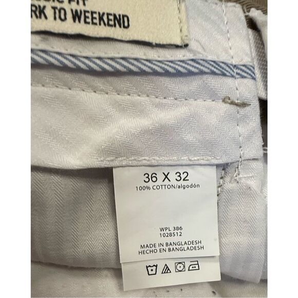 Haggar Men’s Classic Fit Work to Weekend Pants Size 36X32 Dark Taupe - Picture 8 of 9